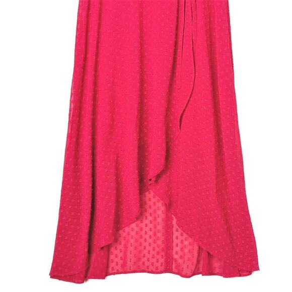 New VINCE CAMUTO Women's Clip Dot Flowy Fit & Flare Party Faux Wrap Midi Dress - Picture 9 of 11